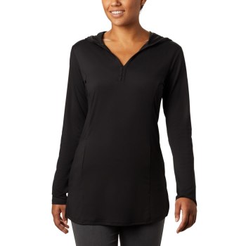 Columbia Chill River Hooded Tunic, Sudaderas Con Capucha Negros Para Mujer | 637215-ERK